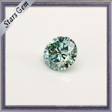 Für immer glänzender glänzender Schnitt 8.5mm bläulicher grüner Moissanite-Edelstein